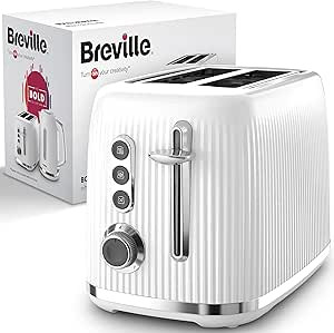 Breville Bold White 2-Slice Toaster with High-Lift and Wide Slots | White and Silver Chrome [VTR0... | Amazon (UK)