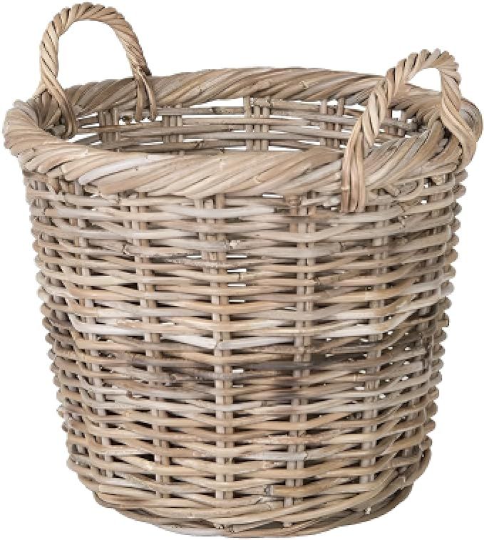 Kouboo Kobo Rattan Round Planter, Gray Decorative Storage Basket | Amazon (US)