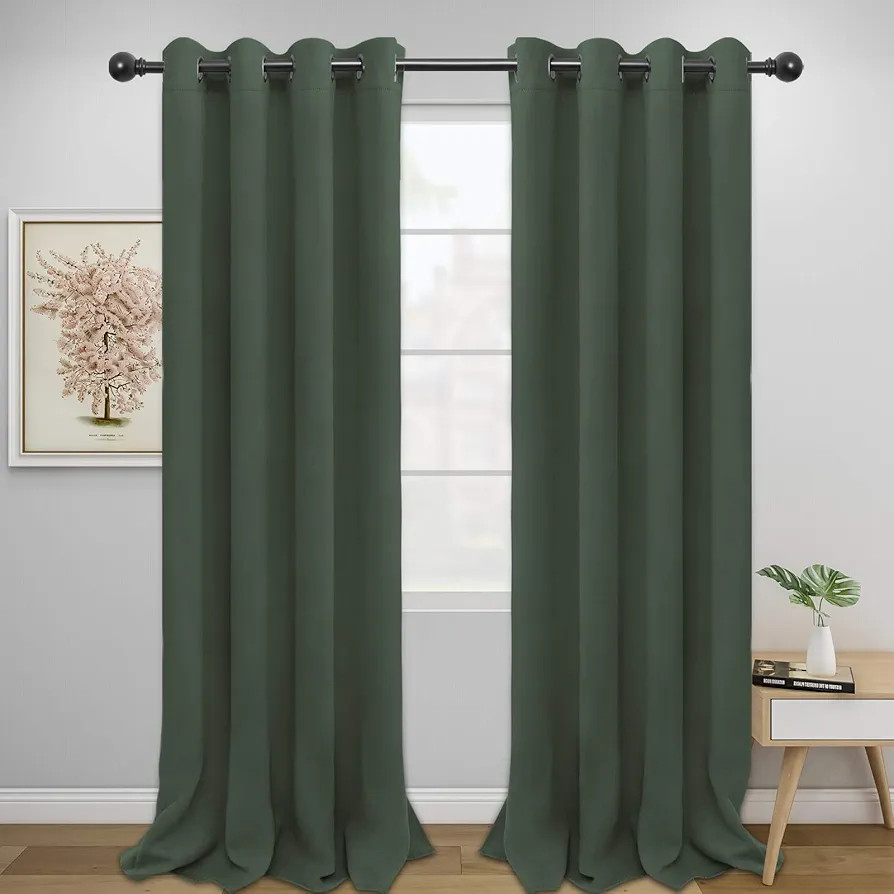 Easy-Going Blackout Curtains for Bedroom, Solid Thermal Insulated Grommet and Noise Reduction Win... | Amazon (US)