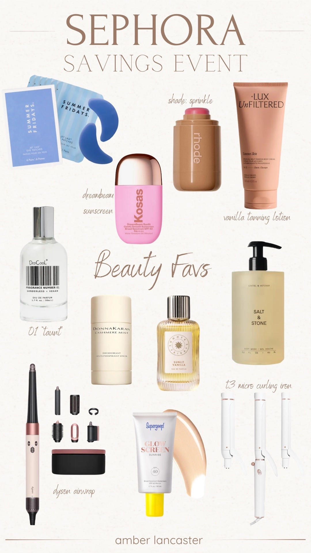 Sephora savings event! Some more beauty extras I love 🫶🏻
Rogue gets 20% off, VIB gets 15% off, and insider get 10% off through 4/20
Code: SPRINGSALE | 
sephora savings event, sephora sale, sephora favorites, sephora must haves, sephora makeup, sale, beauty sale, perfume, fragrance, summer fridays, dedcool taunt, sunscreen, face sunscreen, spf, body wash, tanning lotion, eye patches, rhode pocket blush, dyson airwrap, curling iron, supergoop, deodorant, vanilla perfume. 

#LTKSaleAlert #LTKselfcare #LTKBeauty
