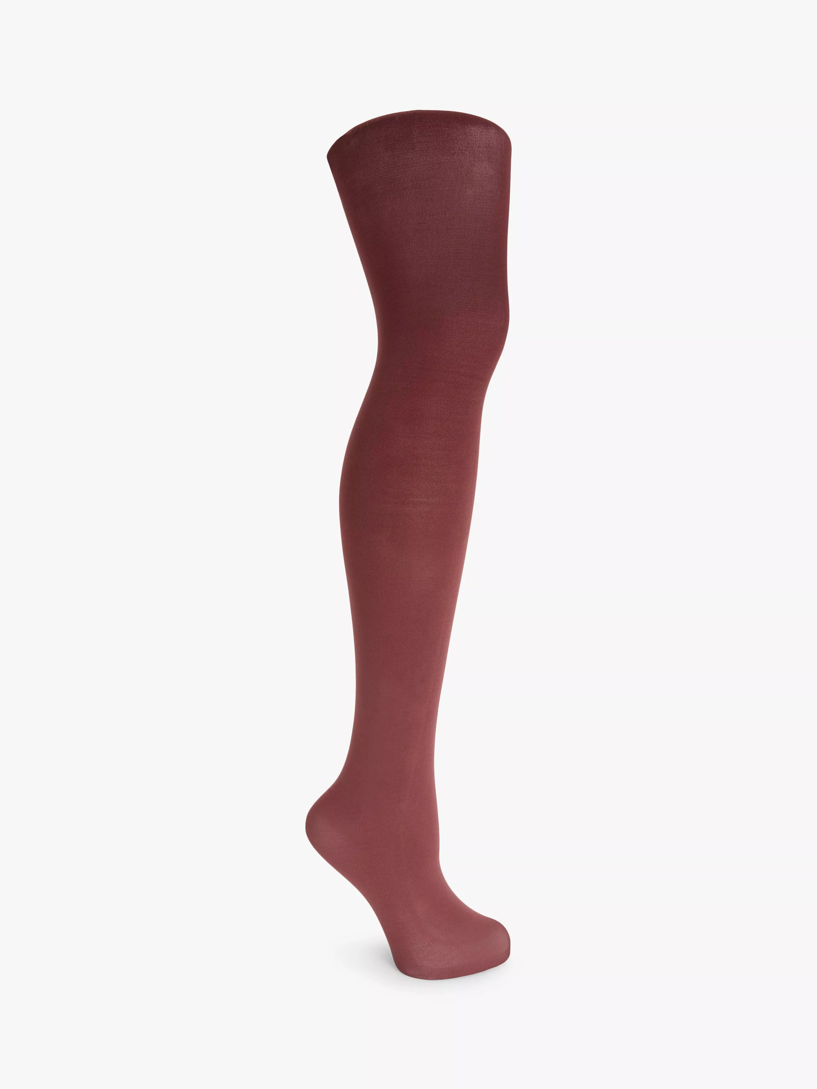 John Lewis60 Denier Velvet Touch Tights, Burgundy | John Lewis (UK)