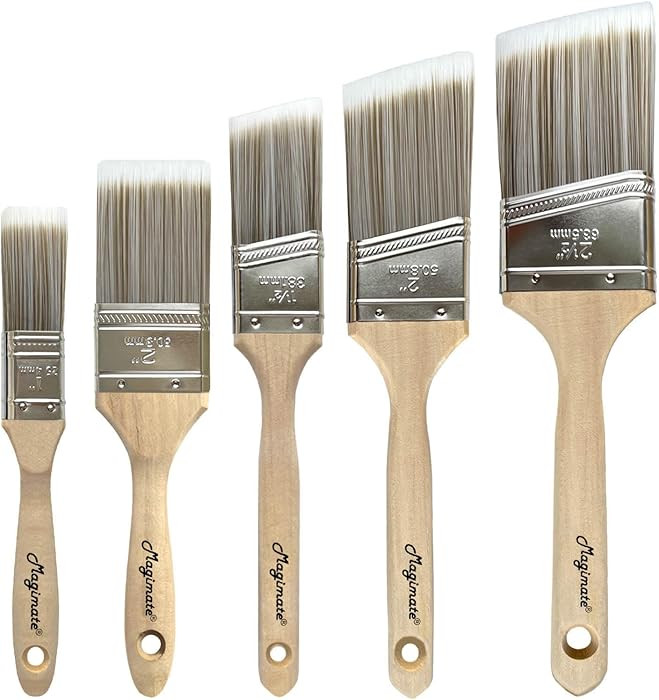 Paintbrush Set for Walls, Furniture Stain, Soft Sharped Filament Wood Handle Home Painting Brushe... | Amazon (CA)
