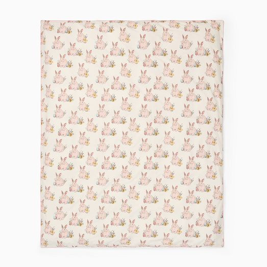 Pink Chicken Bunny Reversible Duvet Cover & Shams | West Elm (US)