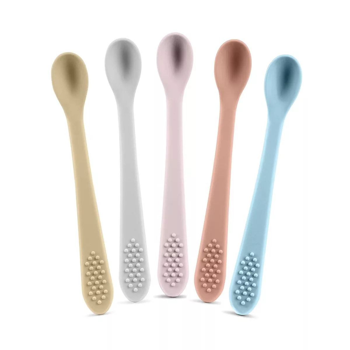 Baby Spoons - Infant Spoons First Stage – Pack of 5 Silicone Baby Spoon for Feeding - First Sta... | Target