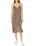 The Drop Women's Ana Silky V-Neck Midi Slip Dress, Leopard Print, XXS | Amazon (US)