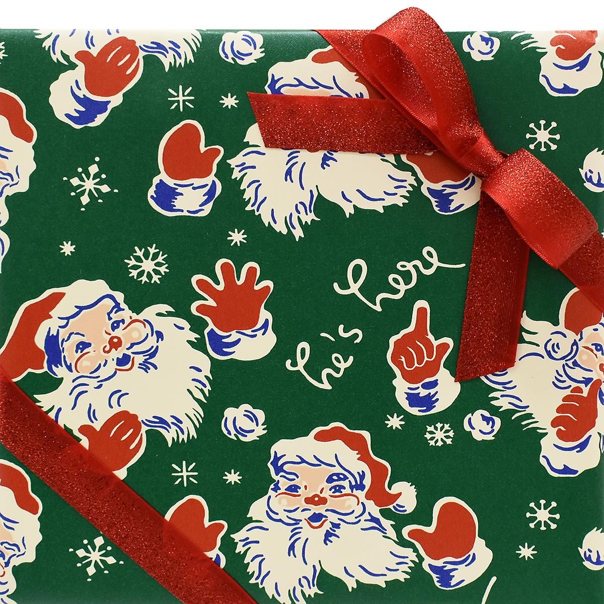 He's Here Santa Wrapping Paper | The Container Store