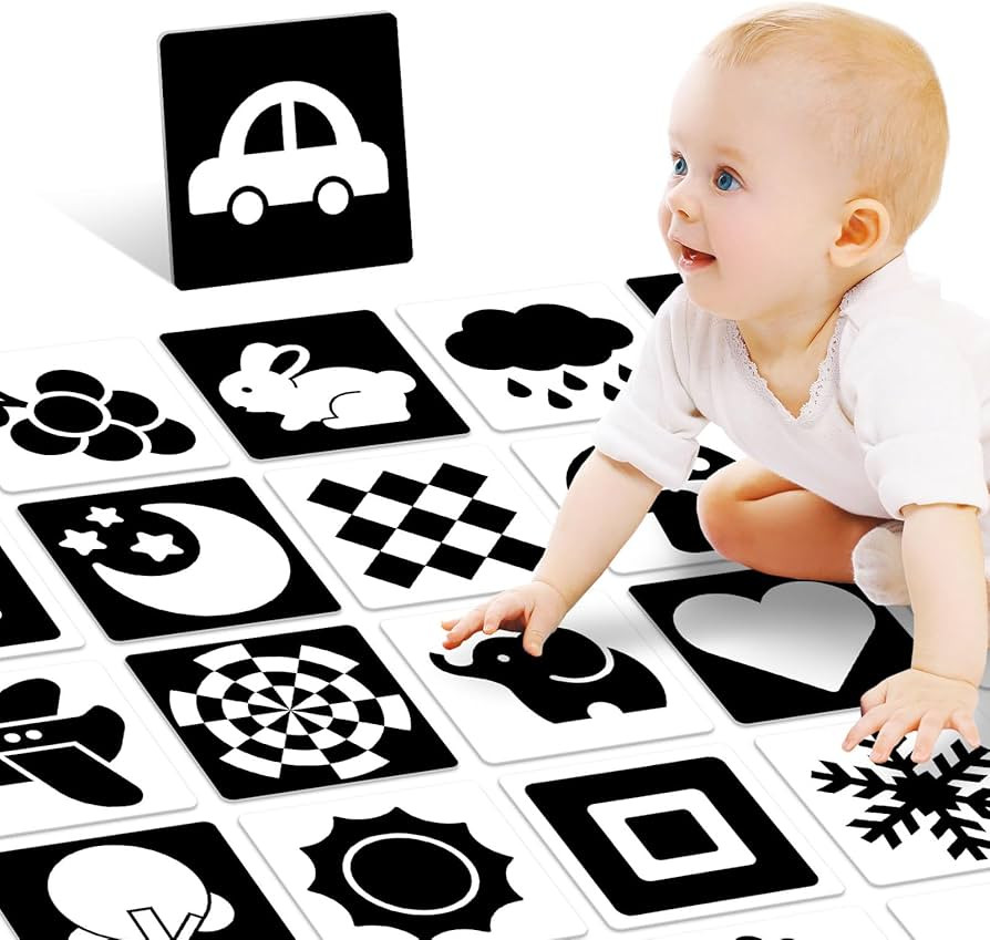 High Contrast Baby Cards for Infants, Black and White Baby Cards High Contrast Baby Toys for Newb... | Amazon (US)