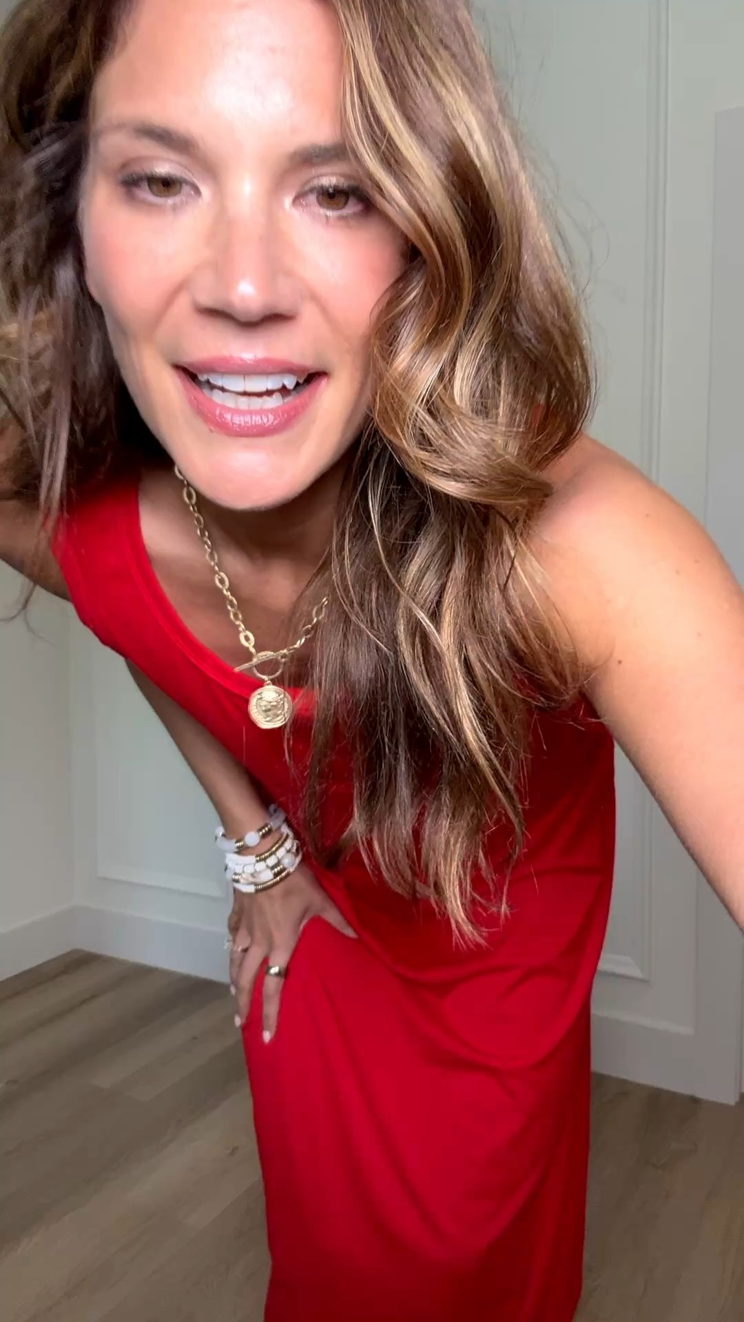 This bright red midi dress is such a fun summer statement piece while still being easy and comfortable to wear. The relaxed fit and bold color make it perfect for vacations, summer dinners, holiday weekends, casual events, or throwing on with sandals for an effortless everyday look.

Wearing size M

Red summer dress, Midi dress outfit, Casual summer style, Vacation dress ideas, Comfortable summer fashion, Everyday dress outfit, Bold color summer look, Effortless feminine style, StangandCo

#LTKTall #LTKSeasonal #LTKootd