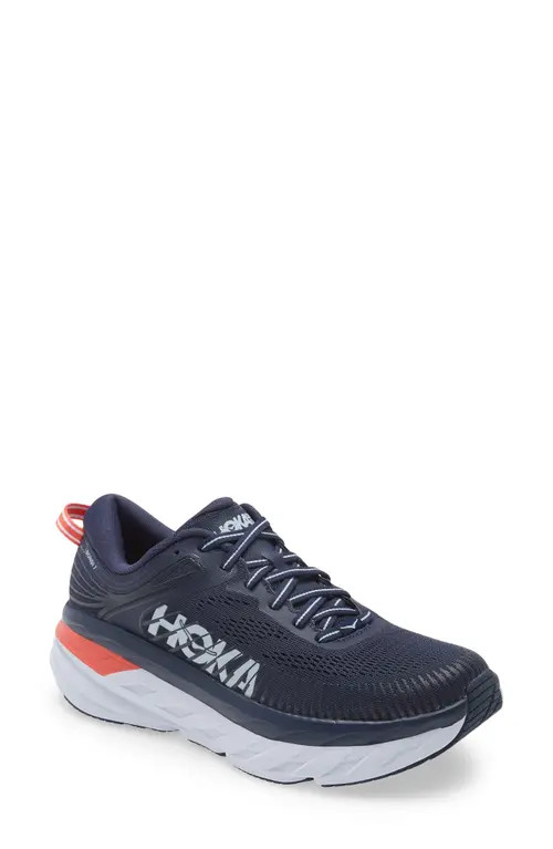 HOKA Bondi 7 Running Shoe in Black Iris/Ballard Blue at Nordstrom, Size 9.5 | Nordstrom