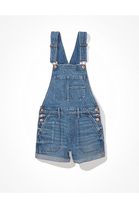 AE Denim Tomgirl Short Overall | American Eagle Outfitters (US & CA)