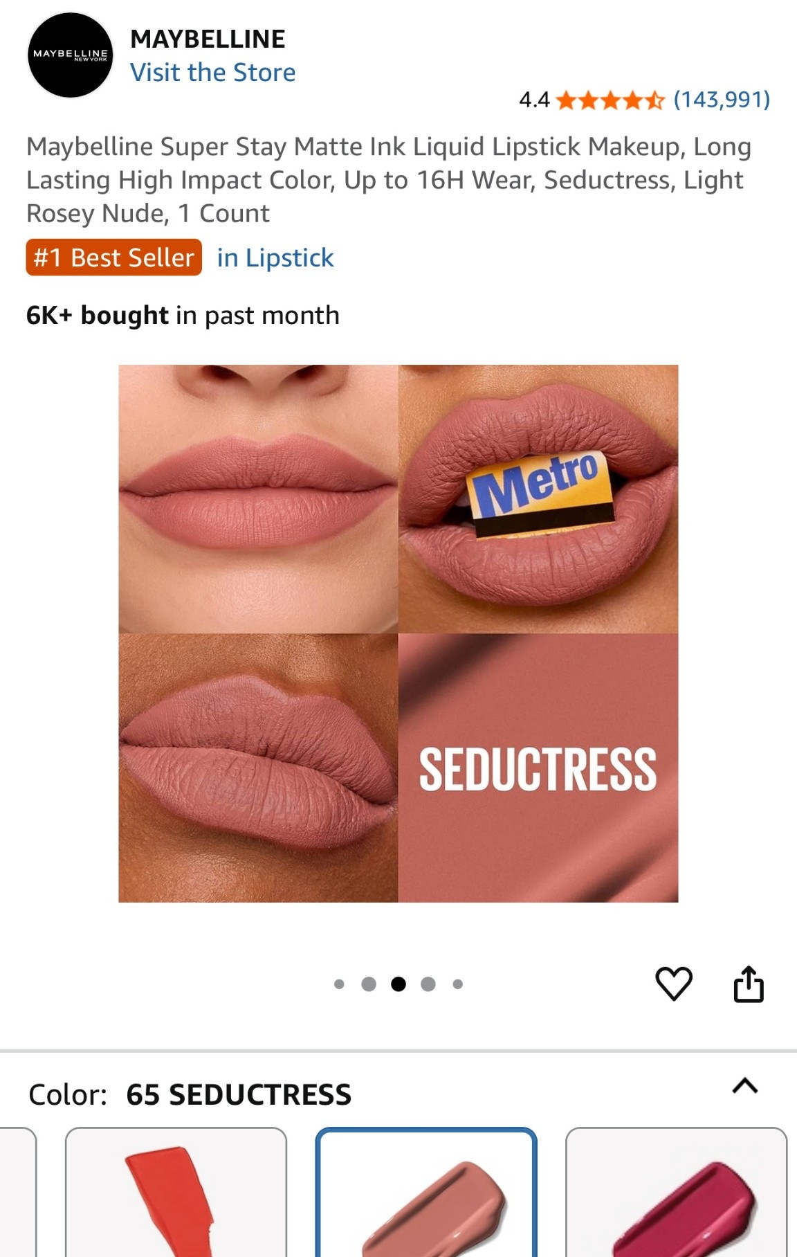 Ever wonder why your lipstick disappears before lunch? 👀 Meet the lip stain that doesn’t quit. Maybelline SuperStay Matte Ink = 16 hours of flawless, transfer-proof color. This is one of my fav shades, seductress. The perfect pinky/ nude! But they also have many more colors! Check them out! They are a best seller and almost 150k! 

#LTKSaleAlert #LTKBeauty