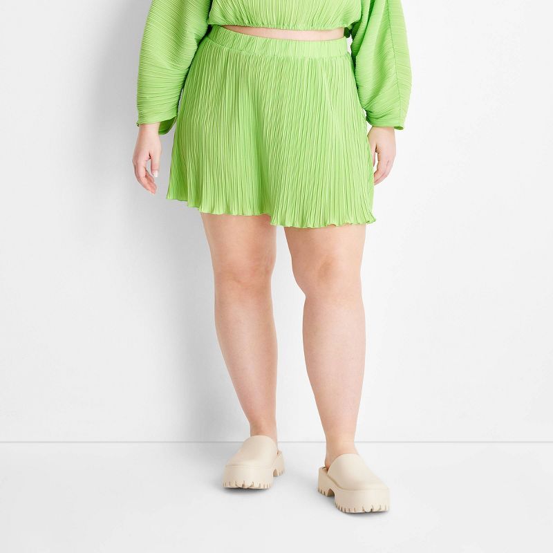Women's Exaggerated Flowy Plisse Mini Skirt - Future Collective™ with Gabriella Karefa-Johnson ... | Target