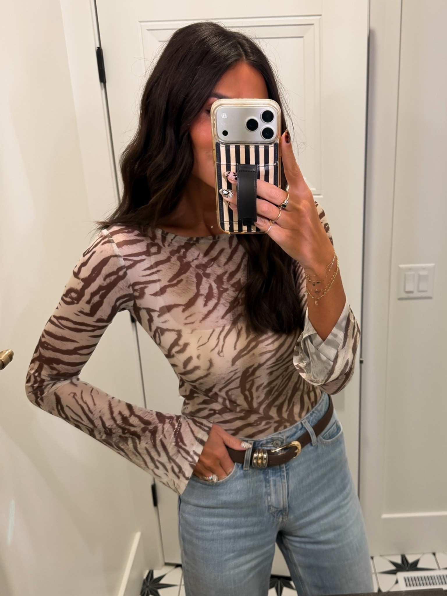 Zebra top - size small