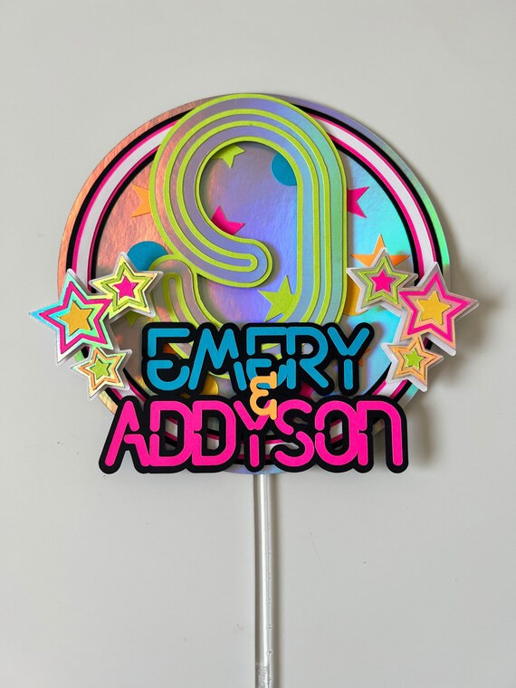 Glow Blacklight Party Cake Topper Neon Blacklight Party | Etsy | Etsy (US)