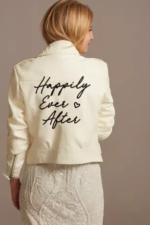 Happily Ever After Vegan Leather Moto Jacket | Davids Bridal
