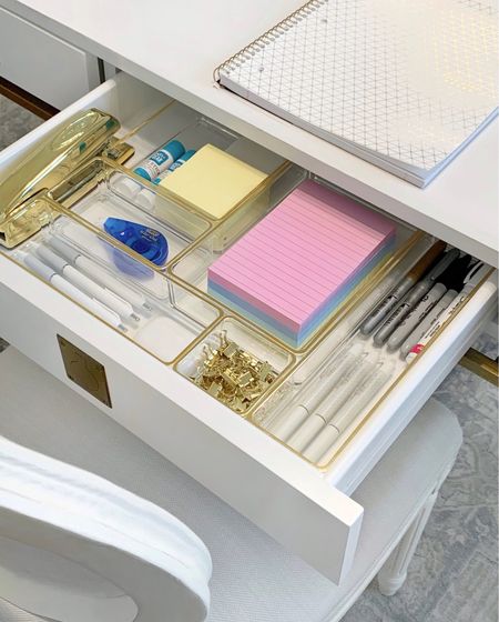 Gold trim drawer organizer 

#LTKhome #LTKsalealert #LTKfindsunder50