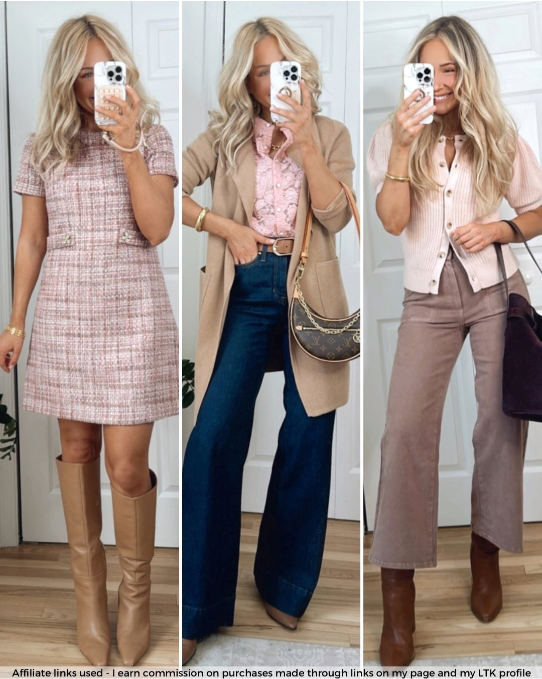 Pink Galentine’s Day outfits 

Pink tweed dress
Amazon pink lace top
Pink jeans
Pink cardigan
Early spring fashion 