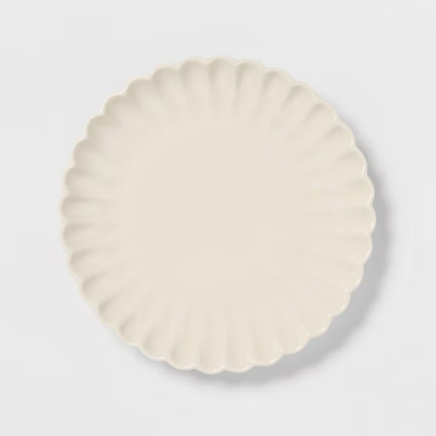 7" Stoneware Small Scallop Plate Cream - Threshold™ | Target
