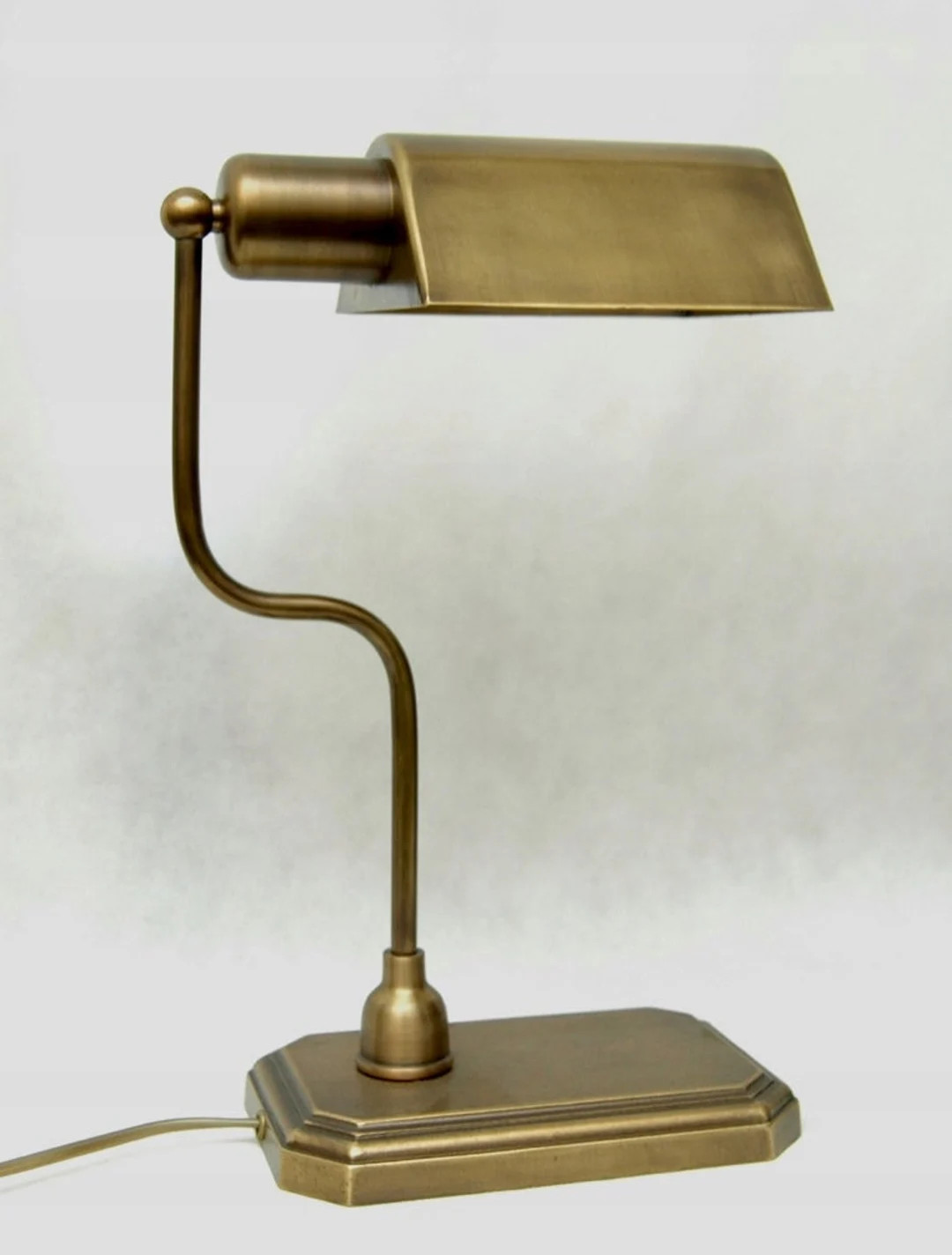 Brass Desk Lamp for Office and Home Studio, Art Deco Style Light With Gold Look, Night Stand Lamp... | Etsy (US)