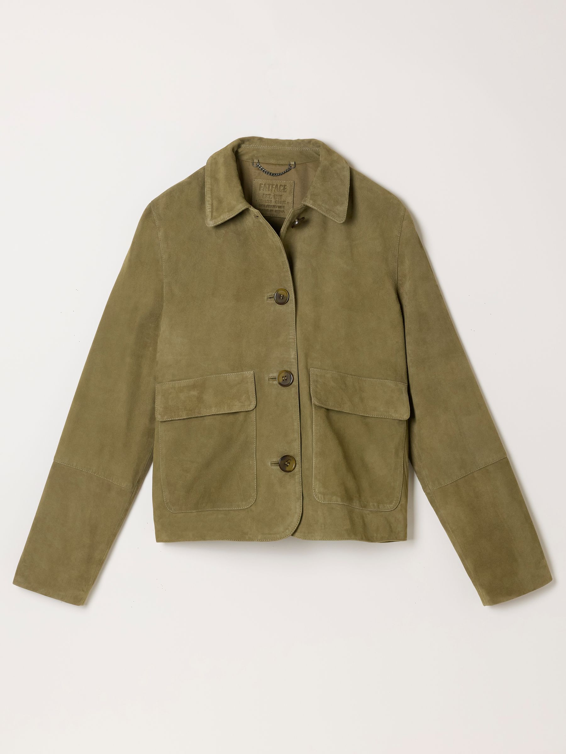 Eliza Green Suede Jacket | Fat Face