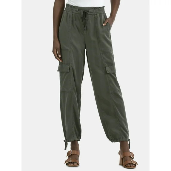 Time and Tru Women's High Rise Jogger Pants, 28" Inseam, Sizes XS-XXXL | Walmart (US)