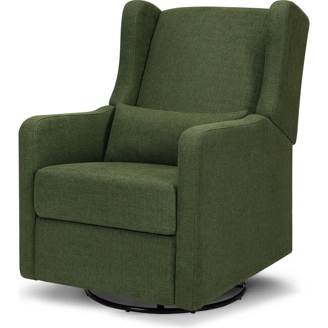 Carter's by daVinci | Arlo Performance Linen Recliner & Swivel Glider, Forest Green | Maisonette | Maisonette