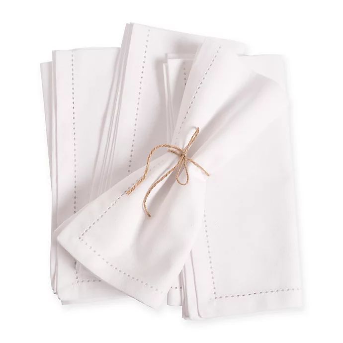 Laguna Hemstitch Napkins in White (Set of 4) | Bed Bath & Beyond