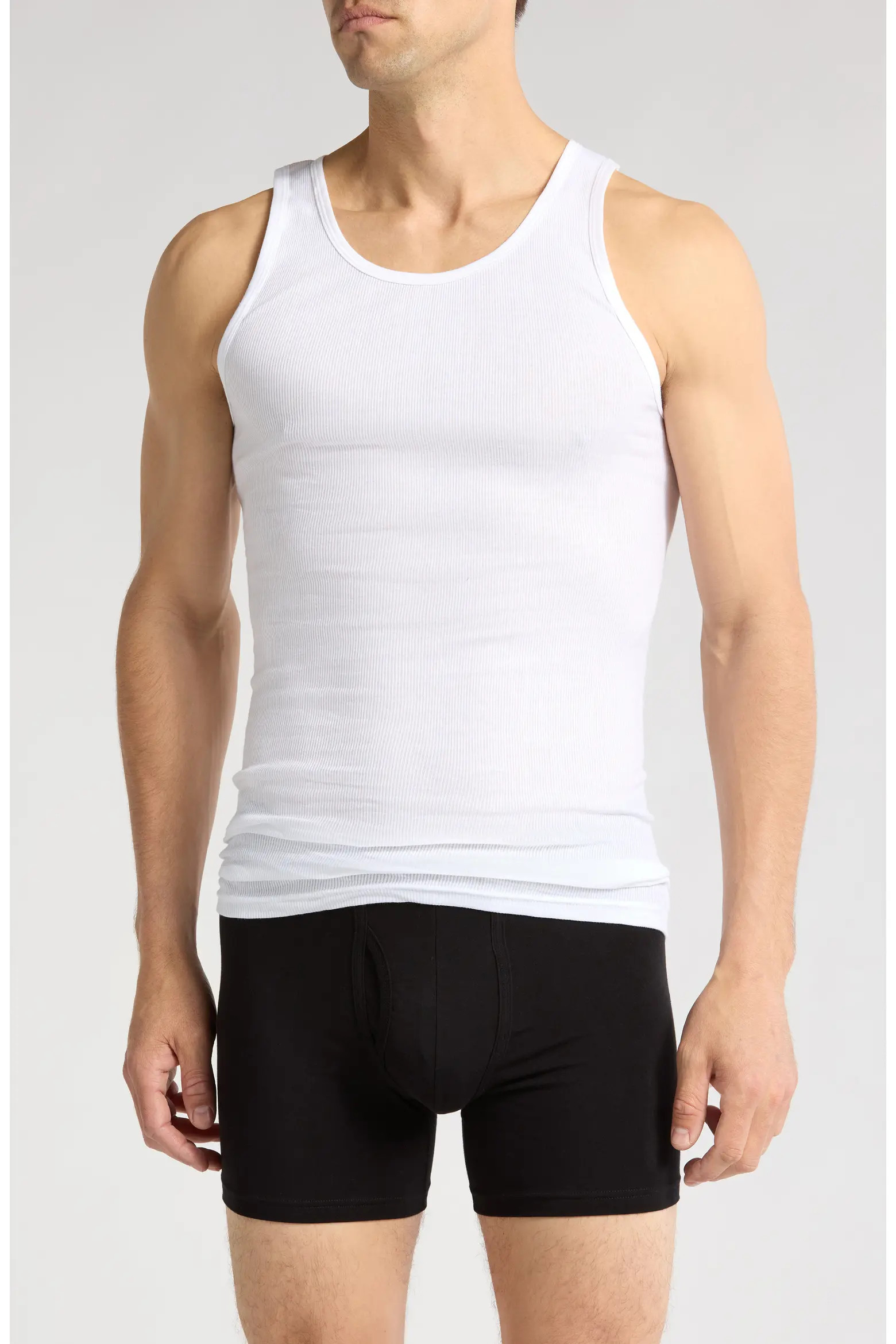 NORDSTROM RACK Cotton 3-Pack Ribbed Tank Tops (Men) | Nordstromrack | Nordstrom Rack
