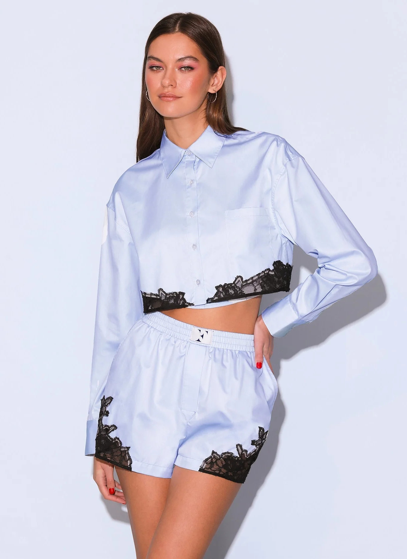 Poplin Cropped Button Down | Fleur du Mal | Fleur du Mal