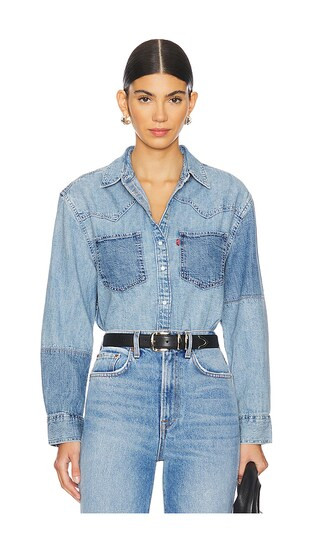Teodora Western Shirt in Clean Craft 2 | Revolve Clothing (Global)