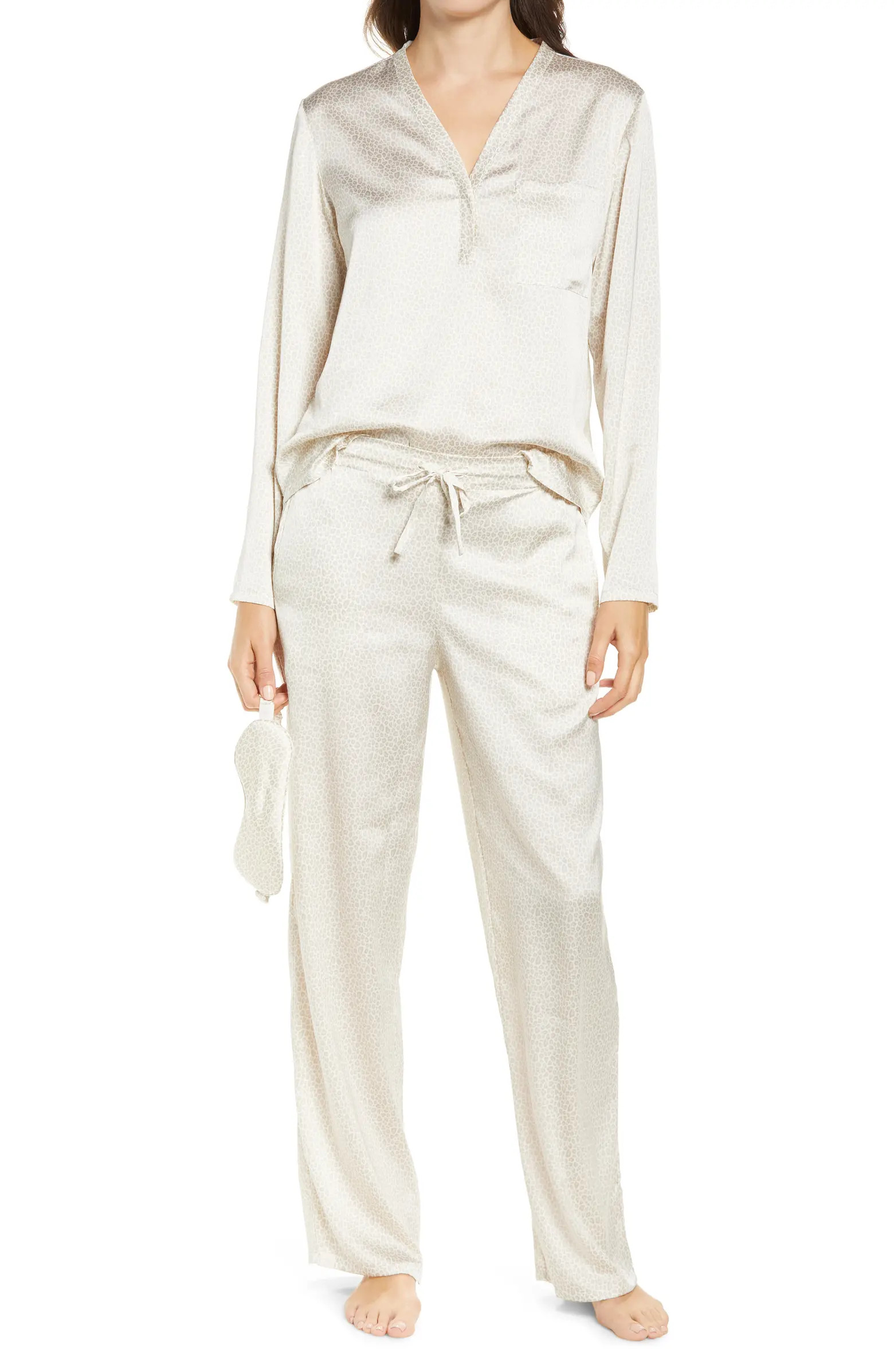 Barefoot Dreams® Washed Satin Eyemask & Pajamas | Nordstrom | Nordstrom