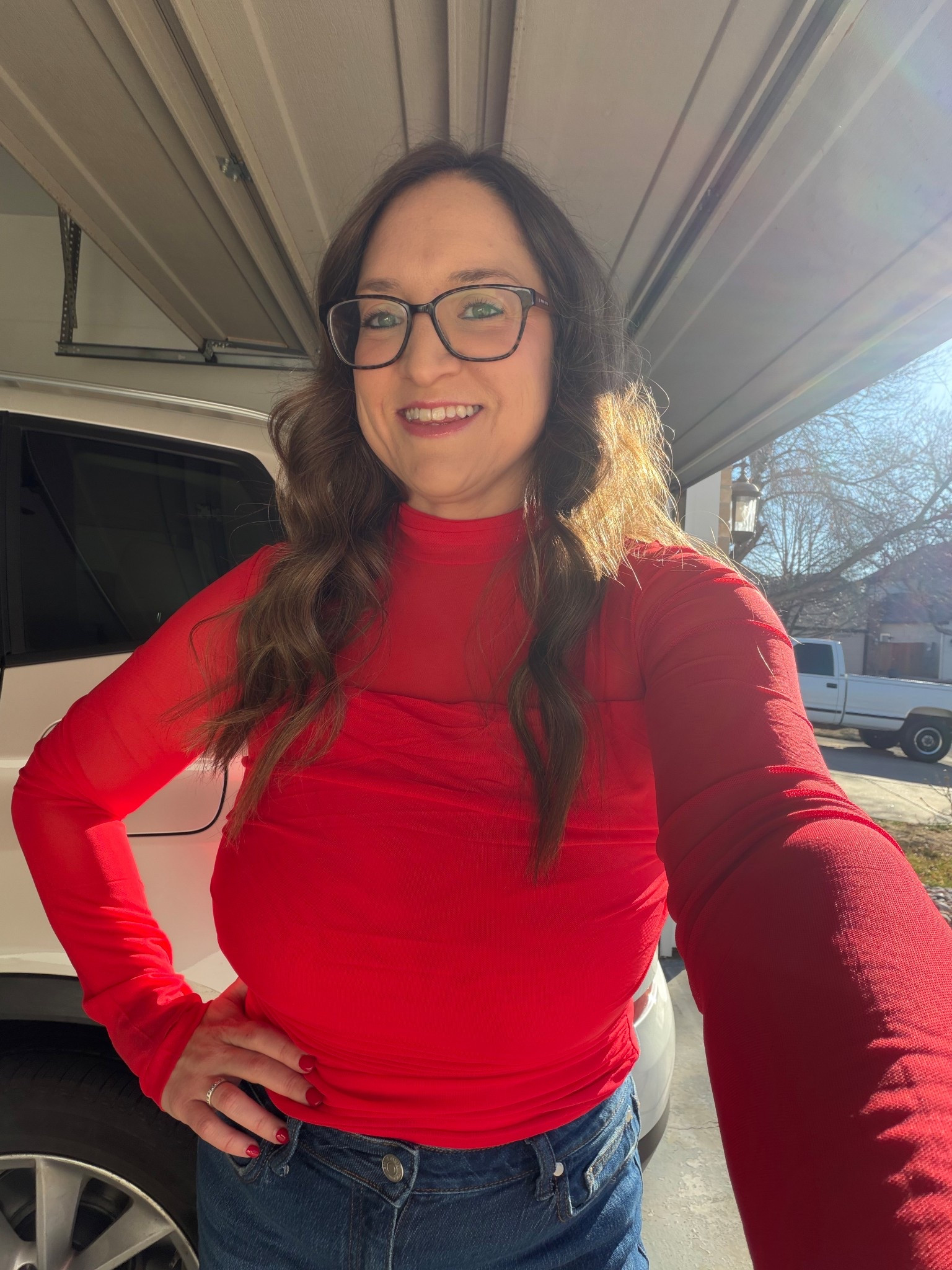 Ready for Valentine’s Day! But power red is really great for any day! Available in several colors and short sleeves! The mesh sleeves are so stylish and love the breathability  

#LTKootd #LTKPetite #LTKValentine