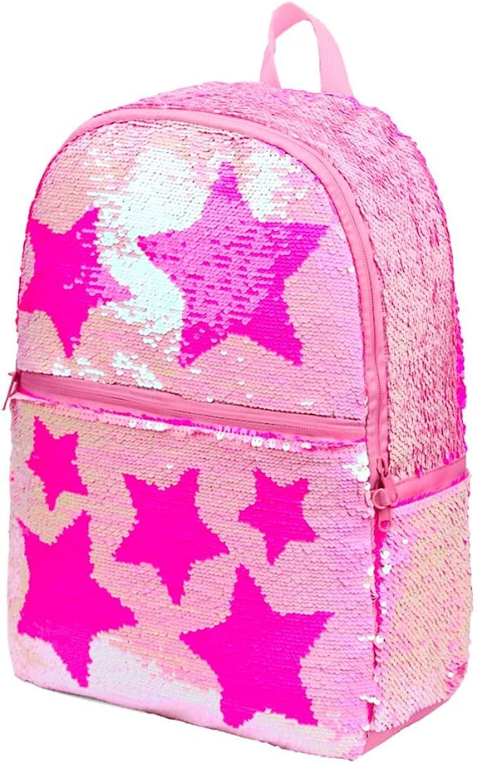 Sequin School Backpack for Girls Boys Kids Cute Kindergarten Elementary Book Bag Bookbag Glitter ... | Amazon (US)