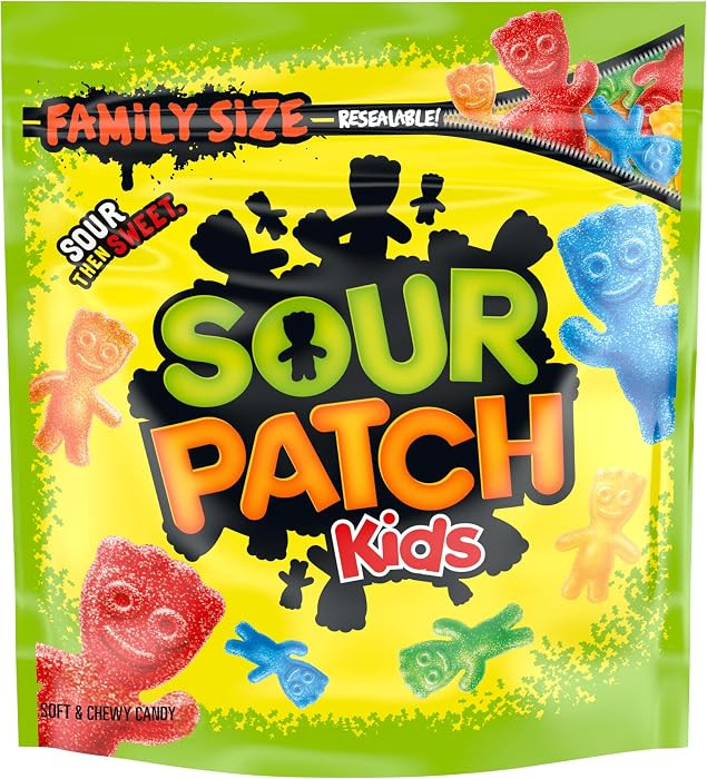 SOUR PATCH KIDS Soft & Chewy Candy, Halloween Candy, Family Size, 1lb Bag | Amazon (US)