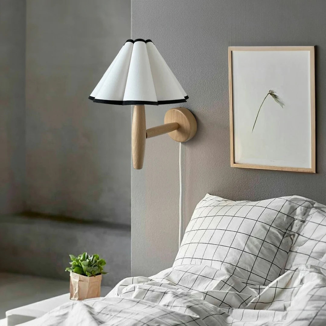 Handmade Fabric Wall Sconce,interior Designer Wall Light,nordic Minimal Wall Decor,boho Light Fix... | Etsy (US)