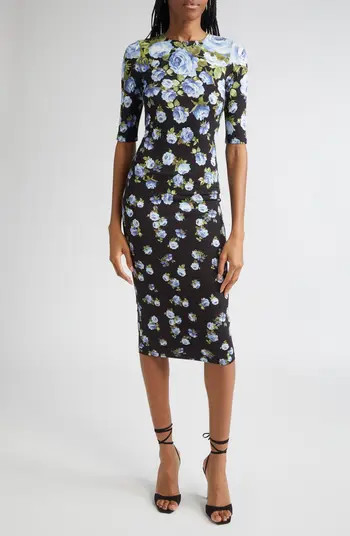 Delora Floral Jersey Midi Dress | Nordstrom