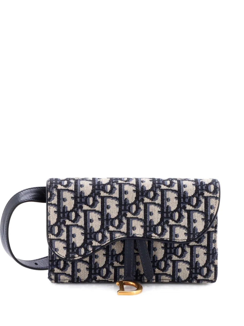 Christian Dior Pre-Owned Saddle Rectangular Oblique Canvas Belt Bag | Blue | FARFETCH AE | Farfetch Global