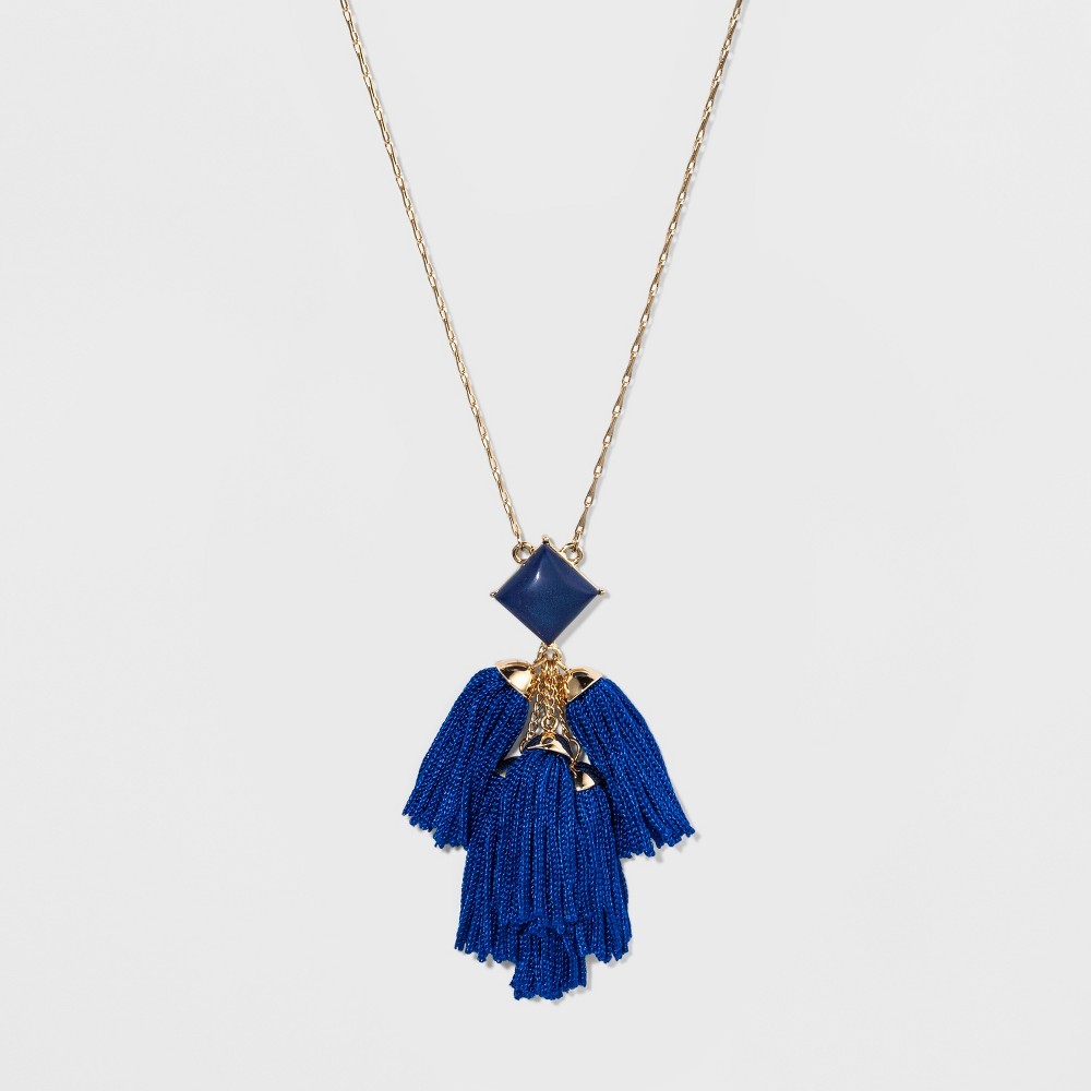 Sugarfix by BaubleBar Tassel Pendant Necklace - Cobalt, Girl's | Target