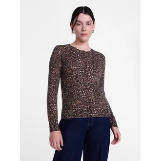 Scenario Women's Button Front Printed Cardigan Sweater, Lightweight, Sizes XS-XXXL | Walmart (US)
