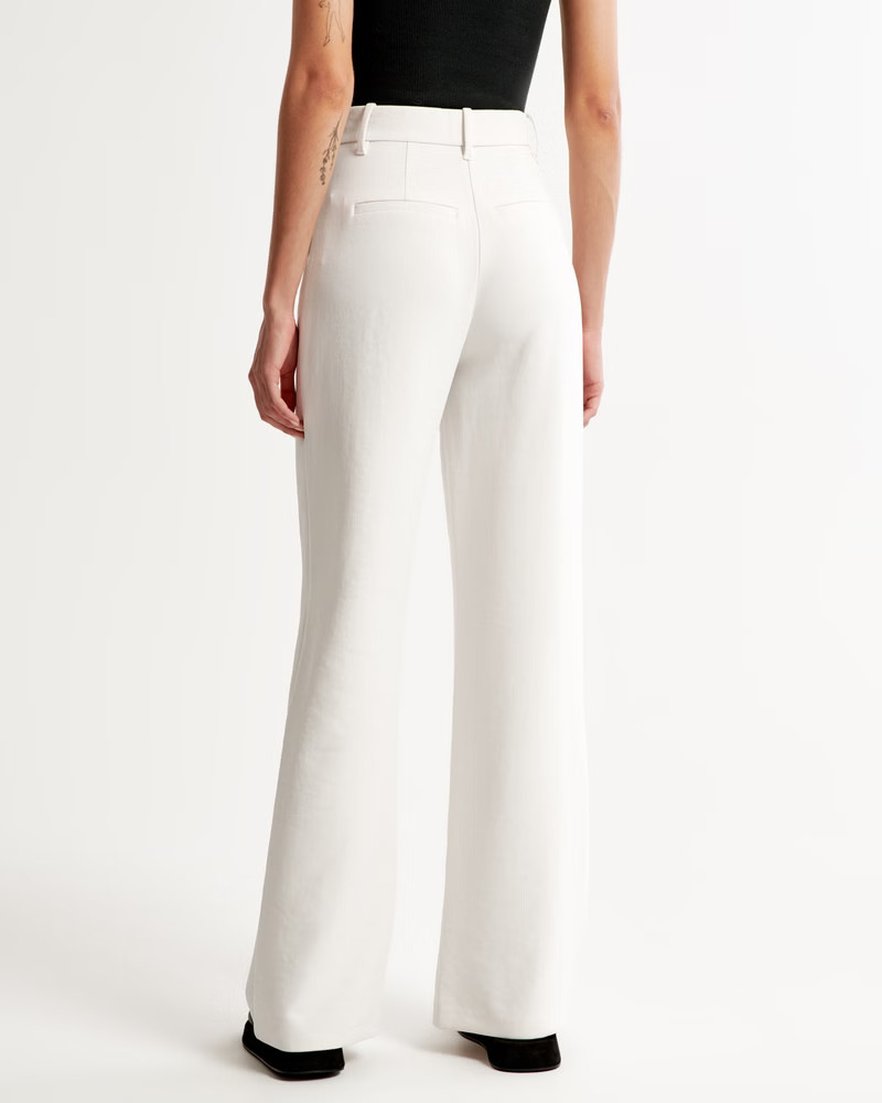 A&F Sloane Tailored Premium Crepe Pant | Abercrombie & Fitch (US)