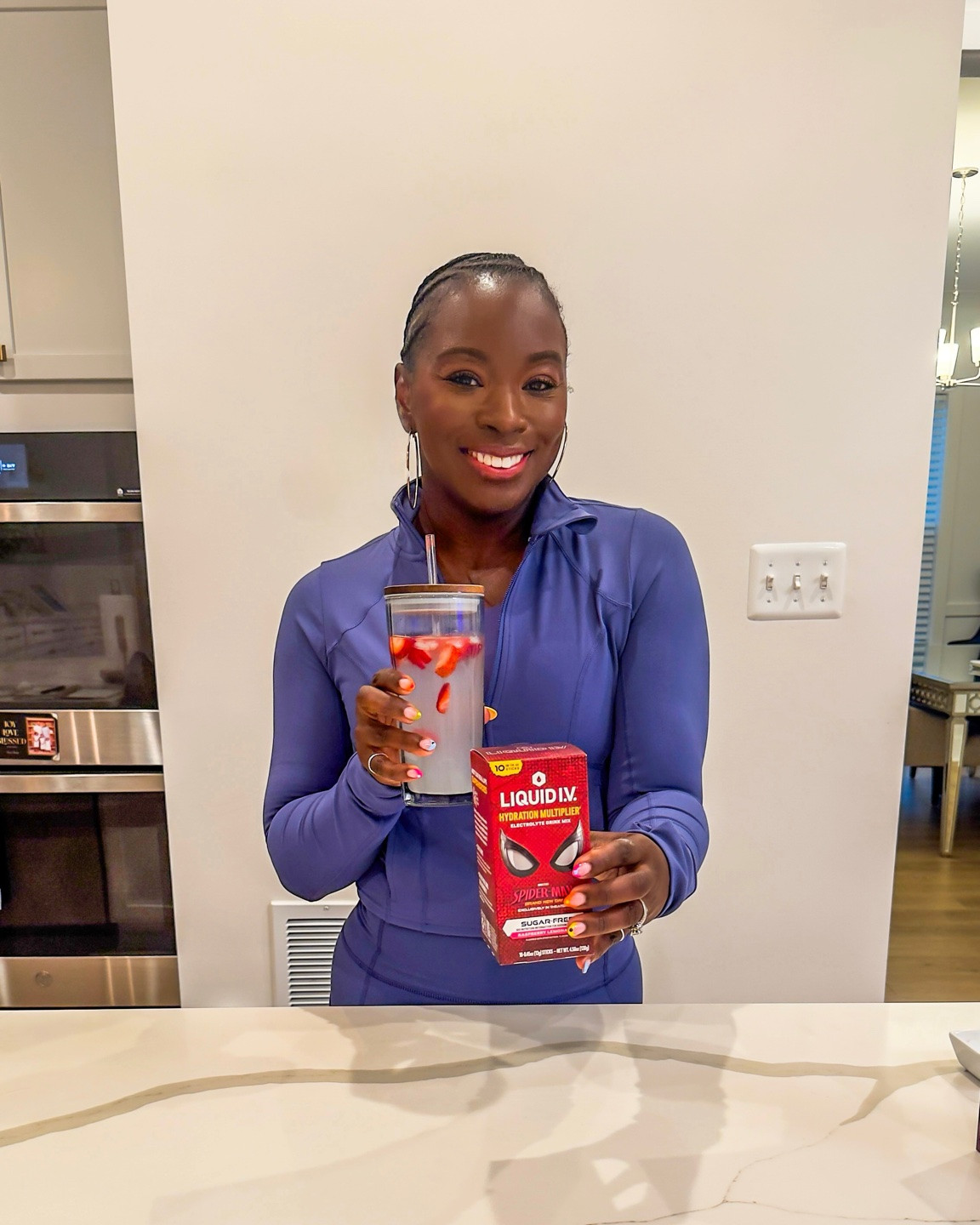 #Ad #TargetPartner 
I reach for my Liquid IV Sugar Free electrolyte mix! It’s truly a part of my routine. I usually mix it with water and add fruit after a workout or before I get heavily involved in my busy day. 
Sugar Free
Dairy Free 
Gluten Free
Vegan 
Soy Free 
All of the above are a plus for me. 
 Check out the Sugar - Free Raspberry Lemonade flavor  in the limited -edition Spider - Man: Brand New Day packaging at Target and see the movie in theatres July 31st! 
 
#LiquidIVPartner #SpiderManBrandNewDay #sponsored @spidermanmovie  @Target

#LTKfitnessgoals #LTKActive #LTKselfcare