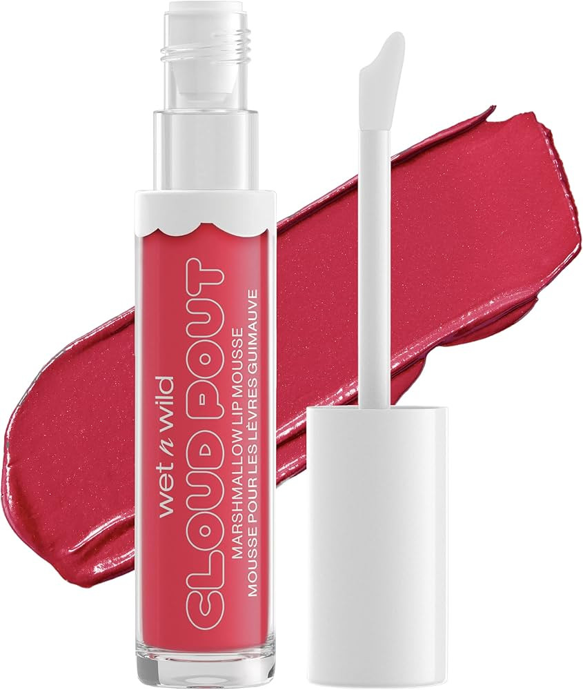 wet n wild Lip Cream Cloud Pout Marshmallow Matte Liquid Lipstick | Lip Mousse | Hot Pink Red Flu... | Amazon (US)