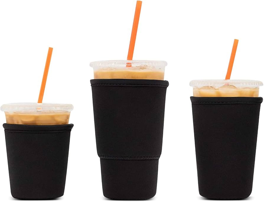 3 Pack Reusable Iced Coffee Sleeves - Xumbtvs Insulator Sleeve for Cold Beverages, Neoprene Cup H... | Amazon (US)