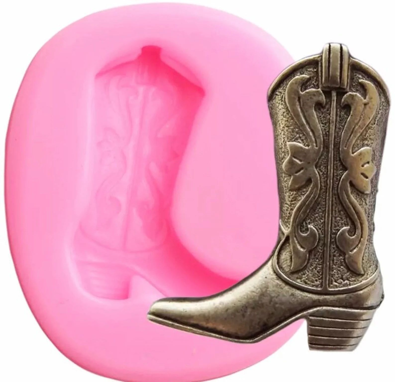 Cowgirl Cowboy Boot Silicone Mould Mold / PMC / Precious - Etsy Canada | Etsy (CAD)