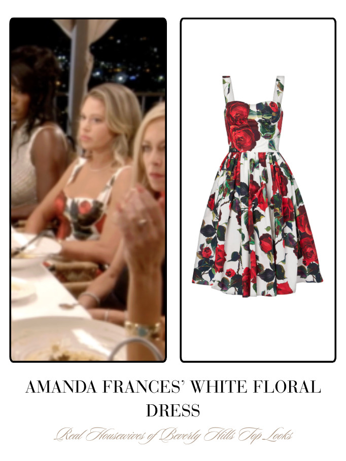 Amanda Frances' White Floral Dress 

 