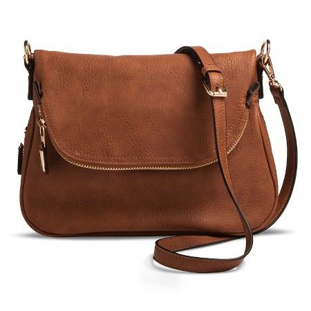 Women's Faux Leather Zipper Flap Crossbody Handbag | Target