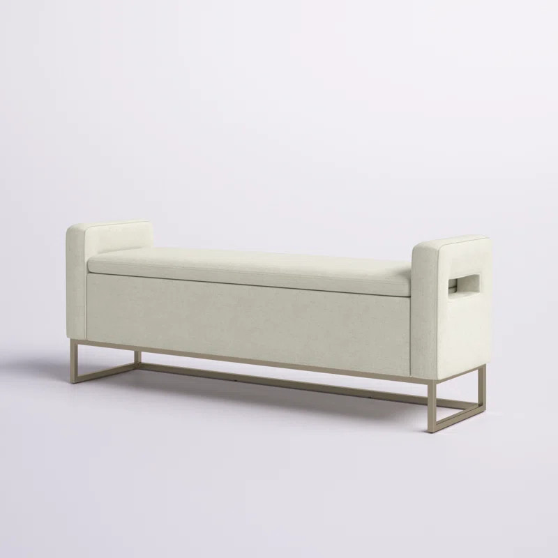 Anavaeh 100% Polyester Upholstered Storage Bench | Wayfair North America