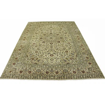 One-of-a-Kind Hand-Knotted 1980s 9'7" x 13'5" Wool Area Rug in Beige | Wayfair North America
