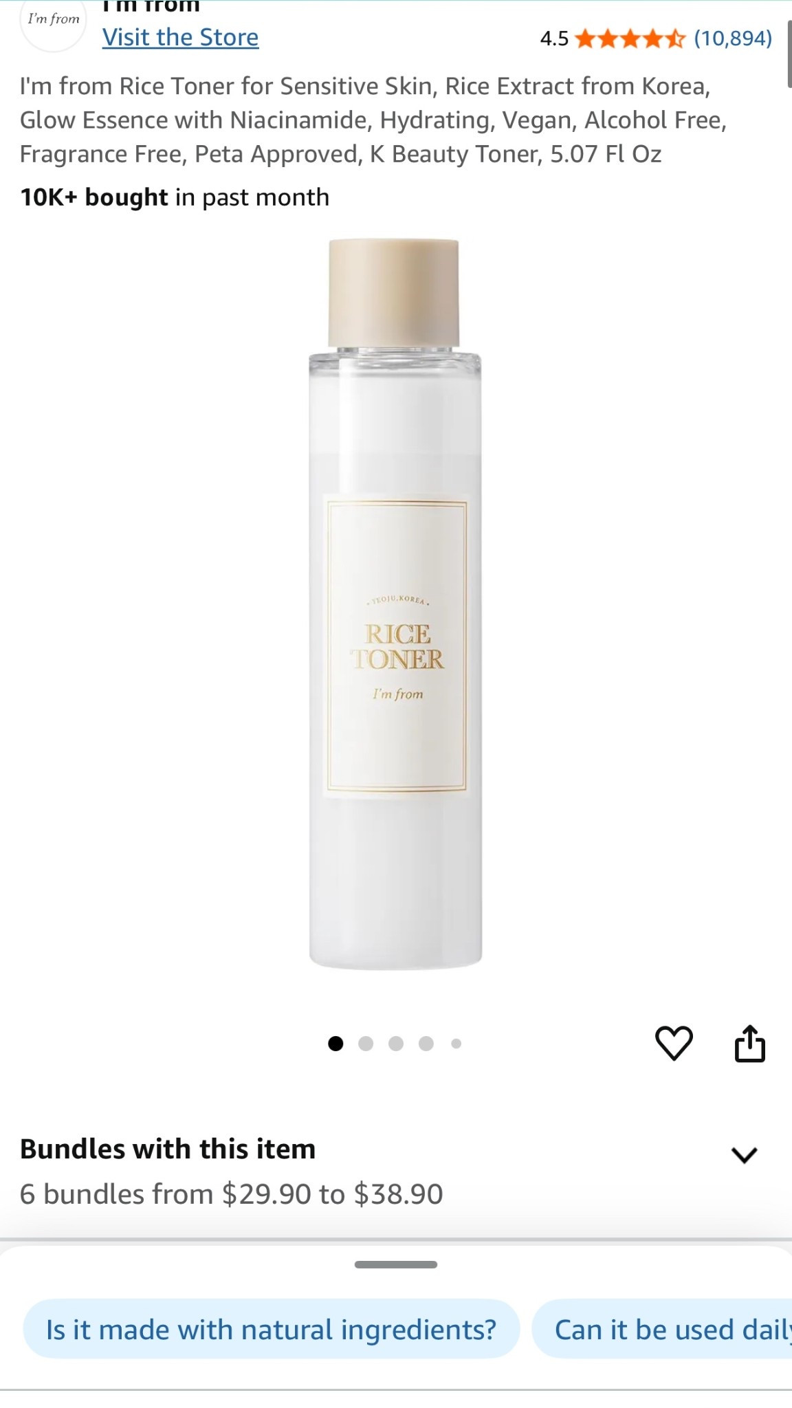 My face toner I use! ✨ 🧖🏻‍♀️ 
•10k purchases ! Insane 😮 

#LTKBeauty #LTKFindsUnder50 #LTKSaleAlert