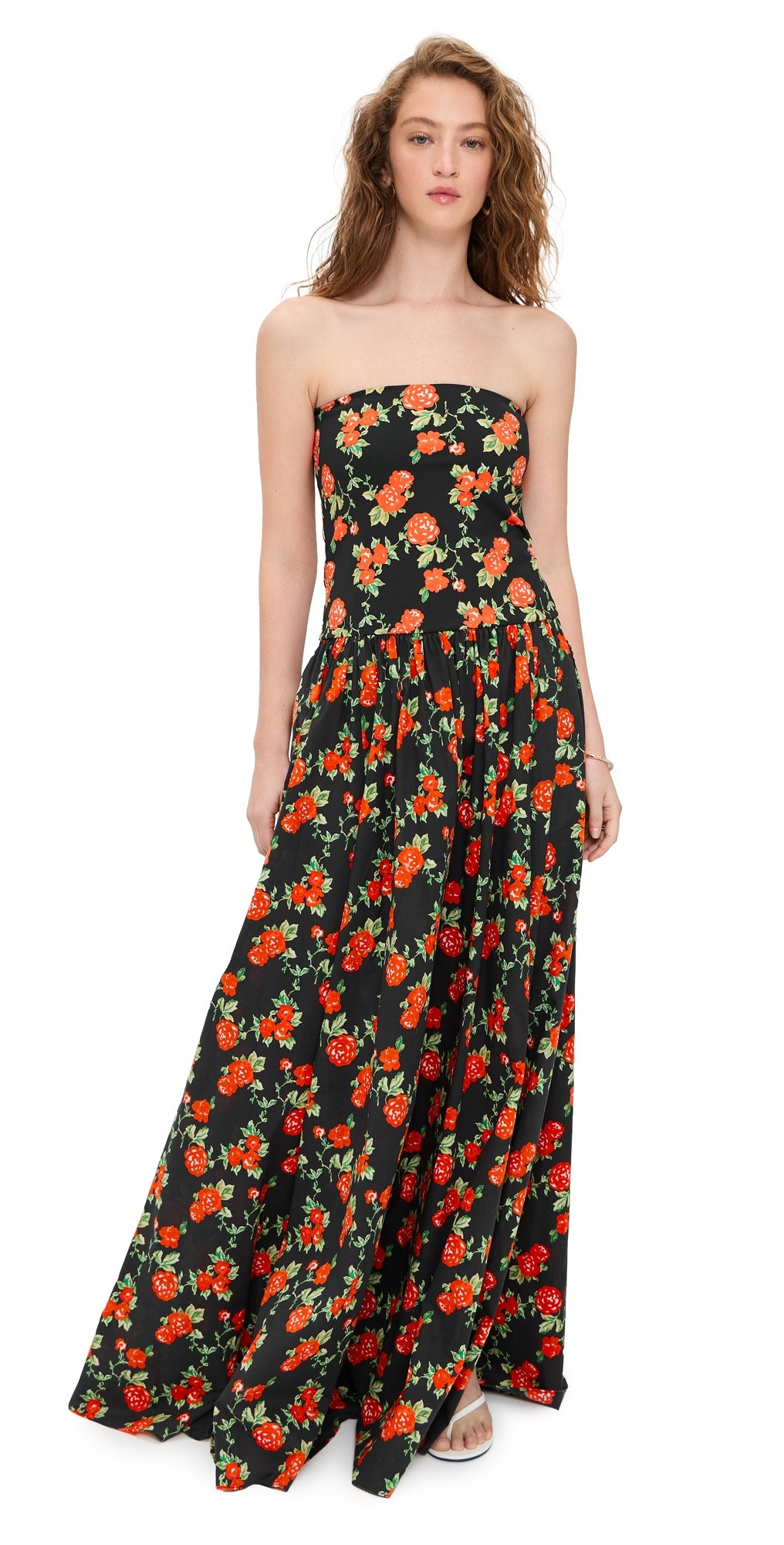 CAROLINE CONSTAS Marianna Cover Up Black Red Multi XXS | Shopbop